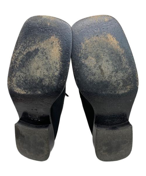 GUCCI（グッチ）GUCCI (グッチ) GUCCI ローファー ブラック×レッド サイズ:36 1/2cの古着・服飾アイテム