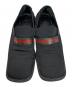 中古・古着 GUCCI (グッチ) GUCCI ローファー ブラック×レッド サイズ:36 1/2c：5000円