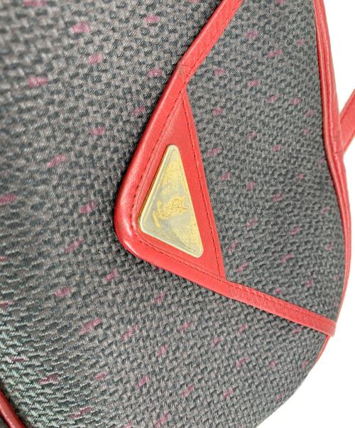 Yves Saint Laurent（イヴサンローラン）Yves Saint Laurent (イヴサンローラン) Yves Saint Laurent バイカラーショルダーバッグ ブラック×レッドの古着・服飾アイテム