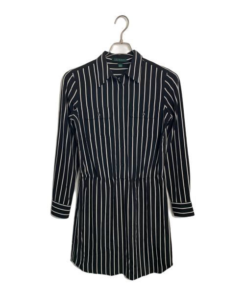 LAUREN RALPH LAUREN（ローレンラルフローレン）LAUREN RALPH LAUREN (ローレンラルフローレン) LAUREN RALPH LAUREN 長袖ワンピース ブラック サイズ:2の古着・服飾アイテム