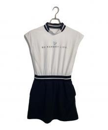 adabat（アダバット）の古着「adabat ノースリーブワンピース」｜ホワイト×ブラック