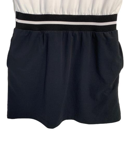 adabat（アダバット）adabat (アダバット) adabat ノースリーブワンピース ホワイト×ブラック サイズ:38の古着・服飾アイテム