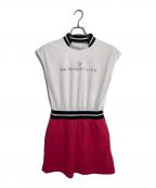 adabatアダバット）の古着「adabat ワンピース」｜ホワイト×ピンク