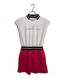 adabat（アダバット）の古着「adabat ワンピース」｜ホワイト×ピンク