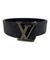 LOUIS VUITTON（ルイ ヴィトン）の古着「LOUIS VUITTON LVイニシャル 40MN リバーシブル モノグラム・エクリプス ベルト」｜ブラック