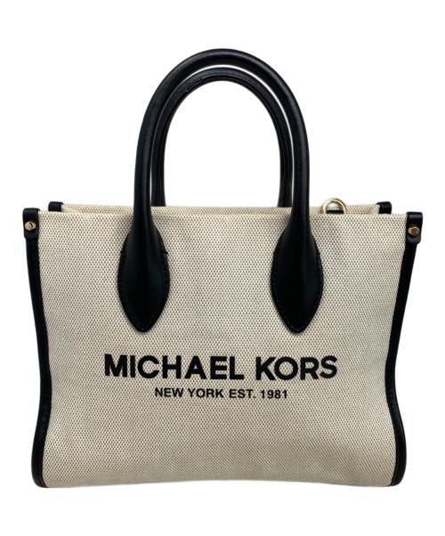 MICHAEL KORS（マイケル・コース）MICHAEL KORS (マイケルコース) MICHAEL KORS ハンドバッグ ベージュ×ブラックの古着・服飾アイテム