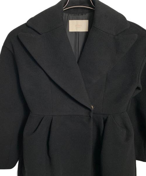 eimy istoire（エイミーイストワール）eimy istoire (エイミーイストワール) eimy istoire ピークドラペルコクーンコート ブラック サイズ:Sの古着・服飾アイテム