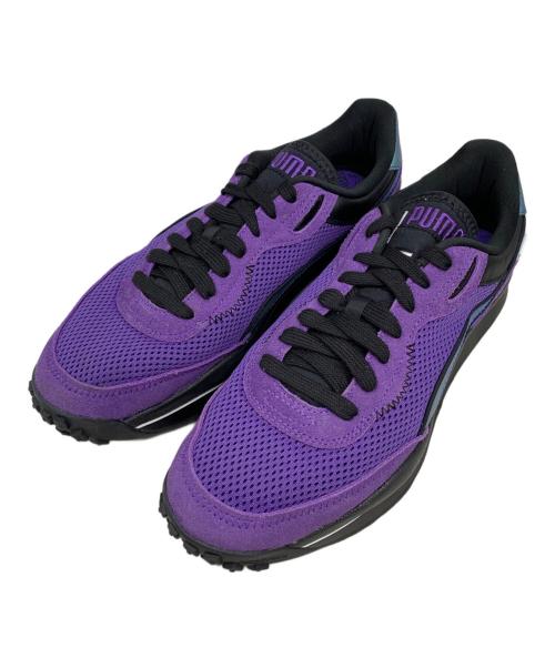 PUMA（プーマ）PUMA (プーマ) PUMA STYLE RIDER PETROL SPILL ローカットスニーカー ブラック×パープル サイズ:26.5㎝の古着・服飾アイテム