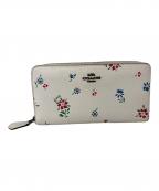 COACHコーチ）の古着「COACH スナップウォレット・フローラルプリント 長財布」｜ホワイト