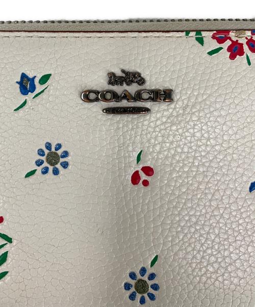COACH（コーチ）COACH (コーチ) COACH スナップウォレット・フローラルプリント 長財布 ホワイトの古着・服飾アイテム