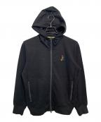 Psycho Bunnyサイコ バニー）の古着「Psycho Bunny ジップパーカー」｜ブラック