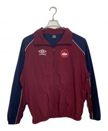 UMBRO×9090（アンブロ×9090）の古着「UMBRO 9090 シティロゴナイロンジャケット」｜ネイビー×ブラウン