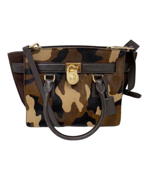 MICHAEL KORS（マイケル・コース）MICHAEL KORS (マイケルコース) MICHAEL KORS 2WAYバッグ ブラウン×ブラックの古着・服飾アイテム