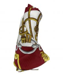 HERMES（エルメス）の古着「HERMES カレ90 Cliquetis スカーフ」｜レッド×ホワイト×イエロー