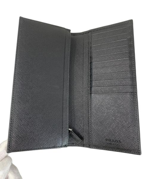 PRADA（プラダ）PRADA (プラダ) PRADA SAFFIANO TRIANGOLO 長財布 ブラックの古着・服飾アイテム