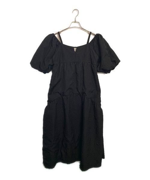 RAY BEAMS（レイ ビームス）RAY BEAMS (レイ ビームス) RAY BEAMS 半袖ワンピース ブラック サイズ:Freeの古着・服飾アイテム