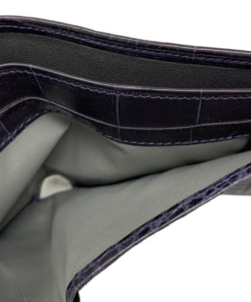 不明（不明）不明 (不明) クロコダイル 2つ折り財布 ブラックの古着・服飾アイテム