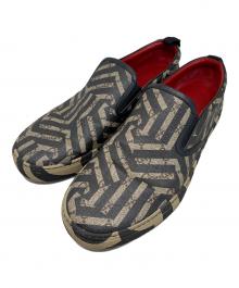 GUCCI（グッチ）の古着「GUCCI GGカレイド スリッポン」｜ブラウン×レッド