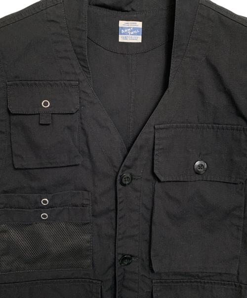ARMY TWILL（アーミーツイル）ARMY TWILL (アーミーツイル) FREAK'S STORE (フリークストア) ARMY TWILL FREAK'S STORE ミリタリーベスト ブラック サイズ:Mの古着・服飾アイテム