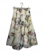 Apuweiser-richeアプワイザーリッシェ）の古着「Apuweiser-riche クリアカラー大花スカート」｜ホワイト