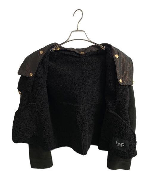 DOLCE & GABBANA（ドルチェ＆ガッバーナ）DOLCE & GABBANA (ドルチェ＆ガッバーナ) DOLCE & GABBANA スウェードジャケット ブラック サイズ:36の古着・服飾アイテム
