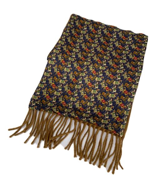 Salvatore Ferragamo（サルヴァトーレ フェラガモ）Salvatore Ferragamo (サルヴァトーレ フェラガモ) Salvatore Ferragamo マフラー ブラウン×ネイビーの古着・服飾アイテム