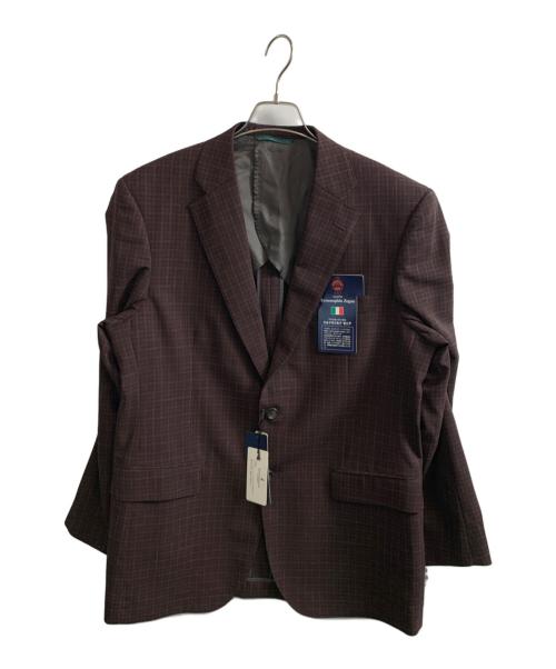ERMENEGILDO ZEGNA（エルメネジルド・ゼニア）Ermenegildo Zegna (エルメネジルド・ゼニア) Ermenegildo Zegna テーラードジャケット ボルドー サイズ:-の古着・服飾アイテム