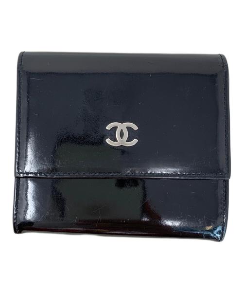 CHANEL（シャネル）CHANEL (シャネル) コンパクトウォレット ブラックの古着・服飾アイテム
