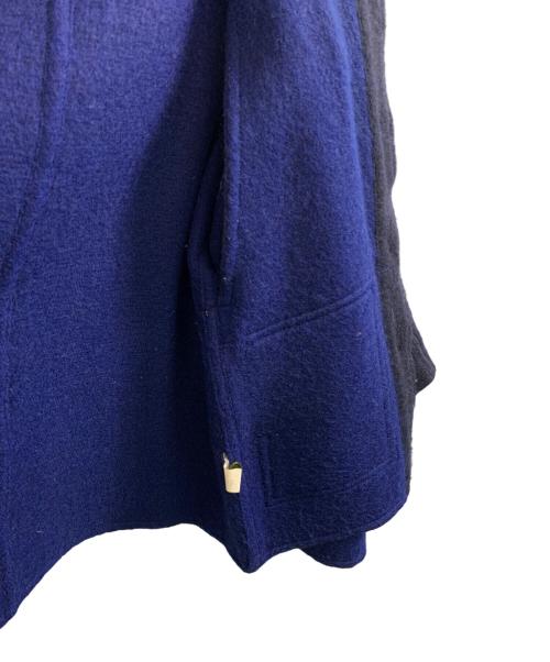 ISSEY MIYAKE（イッセイミヤケ）ISSEY MIYAKE (イッセイミヤケ) ISSEY MIYAKE ウールコート ネイビー×ブルー サイズ:9号の古着・服飾アイテム
