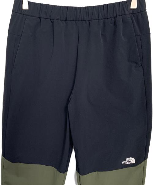THE NORTH FACE（ザ ノース フェイス）THE NORTH FACE (ザ ノース フェイス) THE NORTH FACE エイペックスフレックスパンツ ブラック×オリーブ サイズ:Lの古着・服飾アイテム