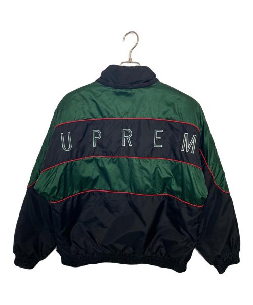 SUPREME（シュプリーム）Supreme (シュプリーム) Supreme Sports Piping Puffy Jacket グリーン×ブラック サイズ:Sの古着・服飾アイテム