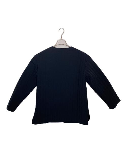 YORT（ヨート）YORT (ヨート) ノーカラーキルティングジャケット ブラック サイズ:9号の古着・服飾アイテム