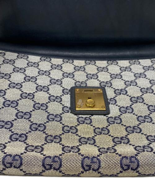 GUCCI（グッチ）GUCCI (グッチ) GUCCI OLD GUCCI クラッチバッグ グレー×ブラックの古着・服飾アイテム