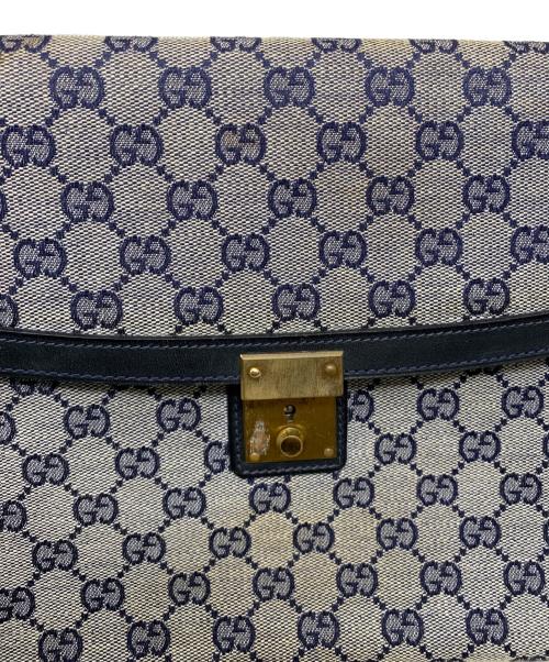GUCCI（グッチ）GUCCI (グッチ) GUCCI OLD GUCCI クラッチバッグ グレー×ブラックの古着・服飾アイテム