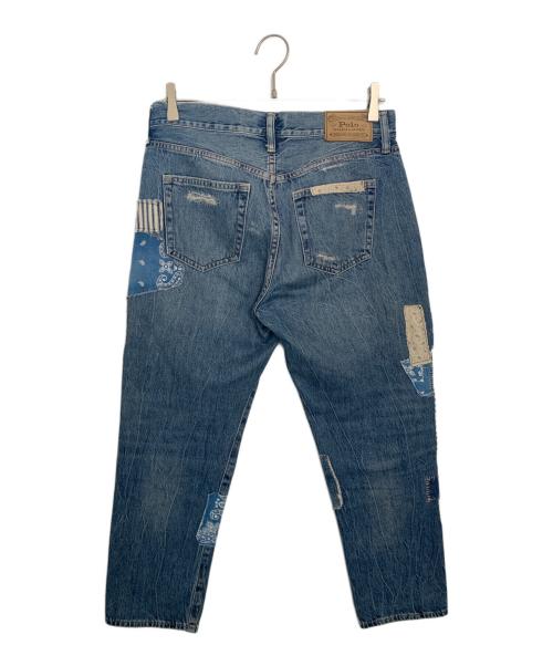 POLO RALPH LAUREN（ポロ・ラルフローレン）POLO RALPH LAUREN (ポロ・ラルフローレン) POLO RALPH LAUREN パッチワークデニムパンツ インディゴ サイズ:27の古着・服飾アイテム