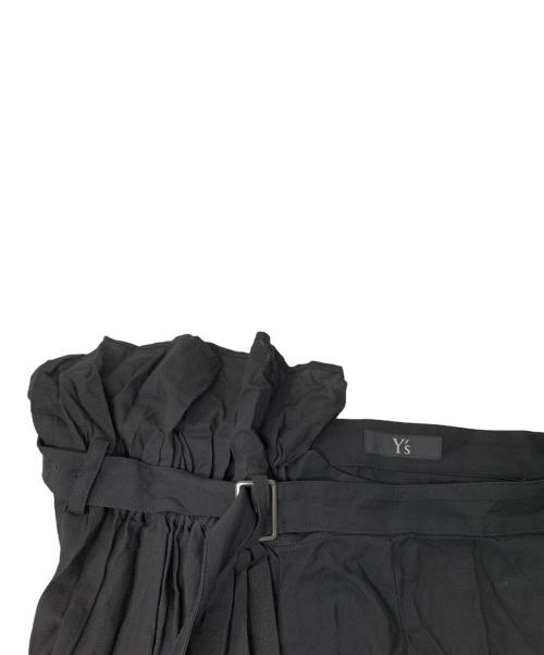 Y's（ワイズ）Y's (ワイズ) Y's DOUBLE BELTED SKIRT ブラック サイズ:1の古着・服飾アイテム