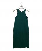 6(ROKU) BEAUTY&YOUTHロク ビューティーアンドユース）の古着「6(ROKU) BEAUTY&YOUTH MIX CUT DRESS」｜グリーン
