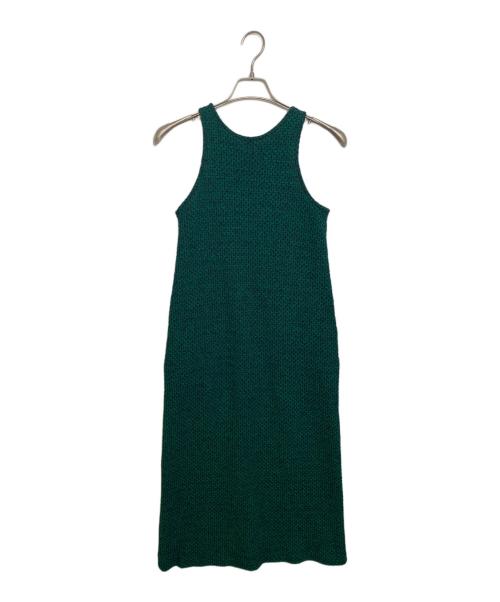 6(ROKU) BEAUTY&YOUTH（ロク ビューティーアンドユース）6(ROKU) BEAUTY&YOUTH (ロク ビューティーアンドユース) 6(ROKU) BEAUTY&YOUTH MIX CUT DRESS グリーン サイズ:Freeの古着・服飾アイテム