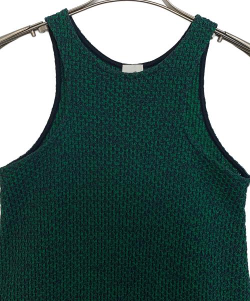 6(ROKU) BEAUTY&YOUTH（ロク ビューティーアンドユース）6(ROKU) BEAUTY&YOUTH (ロク ビューティーアンドユース) 6(ROKU) BEAUTY&YOUTH MIX CUT DRESS グリーン サイズ:Freeの古着・服飾アイテム