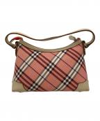 BURBERRY BLUE LABELバーバリーロンドンブルーレーベル）の古着「ハンドバッグ」｜ピンク
