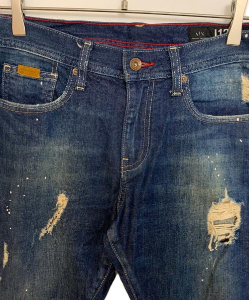 ARMANI EXCHANGE（アルマーニ エクスチェンジ）ARMANI EXCHANGE (アルマーニ エクスチェンジ) ARMANI EXCHANGE ペインターデニムパンツ ネイビー サイズ:30の古着・服飾アイテム