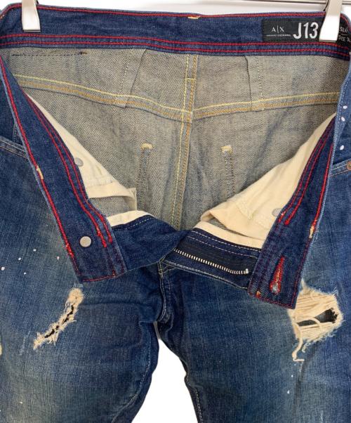 ARMANI EXCHANGE（アルマーニ エクスチェンジ）ARMANI EXCHANGE (アルマーニ エクスチェンジ) ARMANI EXCHANGE ペインターデニムパンツ ネイビー サイズ:30の古着・服飾アイテム