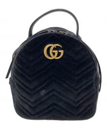 GUCCI（グッチ）の古着「GUCCI GGマーモント リュック」｜ブラック