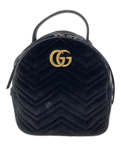 GUCCI（グッチ）GUCCI (グッチ) GUCCI GGマーモント リュック ブラックの古着・服飾アイテム