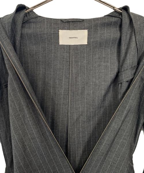 TODAYFUL（トゥデイフル）TODAYFUL (トゥデイフル) TODAYFUL Stripe Zip Combinaison グレー サイズ:36の古着・服飾アイテム