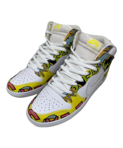NIKE（ナイキ）NIKE (ナイキ) DE LA SOUL (デラソウル) NIKE DE LA SOUL DUNK HIGH ハイカットスニーカー ホワイト×イエロー サイズ:28.5cmの古着・服飾アイテム