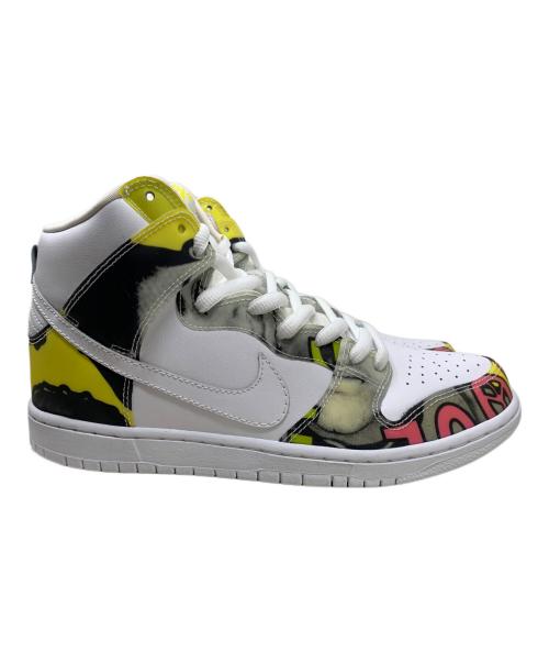 NIKE（ナイキ）NIKE (ナイキ) DE LA SOUL (デラソウル) NIKE DE LA SOUL DUNK HIGH ハイカットスニーカー ホワイト×イエロー サイズ:28.5cmの古着・服飾アイテム