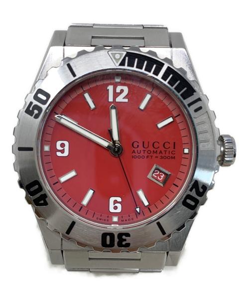 GUCCI（グッチ）GUCCI (グッチ) GUCCI パンテオン SSブレスレット リストウォッチ レッドの古着・服飾アイテム