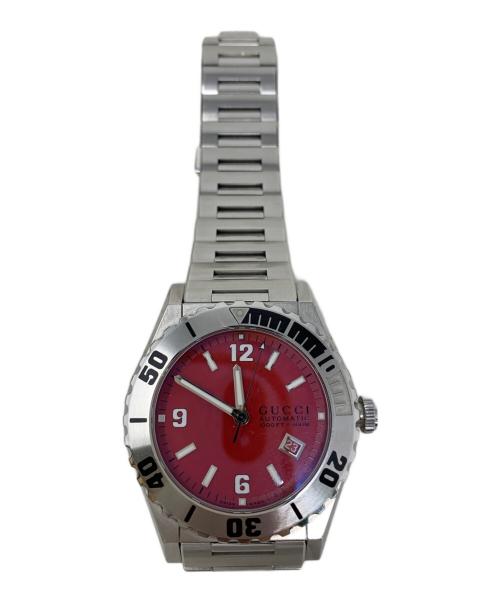 GUCCI（グッチ）GUCCI (グッチ) GUCCI パンテオン SSブレスレット リストウォッチ レッドの古着・服飾アイテム
