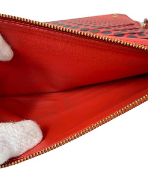 LOUIS VUITTON（ルイ ヴィトン）LOUIS VUITTON (ルイ ヴィトン) 草間彌生 (クサマヤヨイ) LOUIS VUITTON 草間彌生 モノグラム アンソリット 長財布 ブラウン×レッドの古着・服飾アイテム